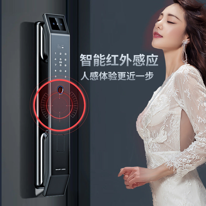 Fingerprint lock entrance door face recognition lock source manufacturer for home security door password lock wholesale visual cat eye