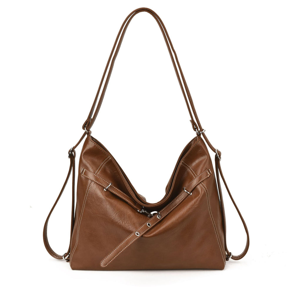 High-end retro women's backpack 2025new arrivaltrendyfall and wintereasiest for matchlarge capacitywork clothing shoulder tote bag