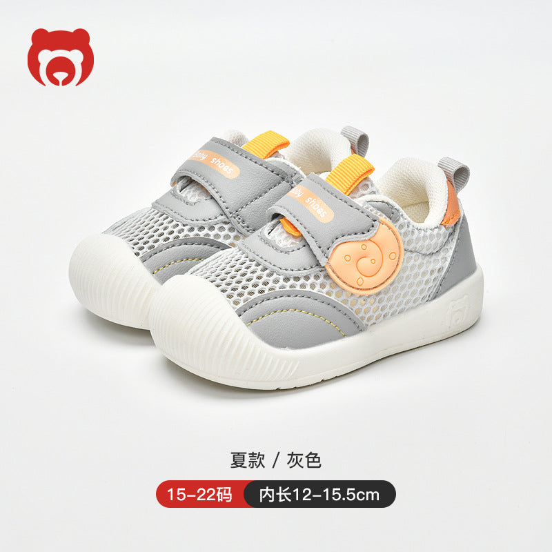 New baby sandals for boys, summer first walker shoes, 0-2 years old infant anti-slip soft sole mesh shoes for babies and toddlers, baby girl shoes