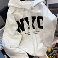 Amazon  european and american cross-border new casual loose-fit printed letter hoodie