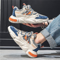 Men's shoes 2025 new spring mesh casual versatile height increasing youth sports running trendy dad shoes