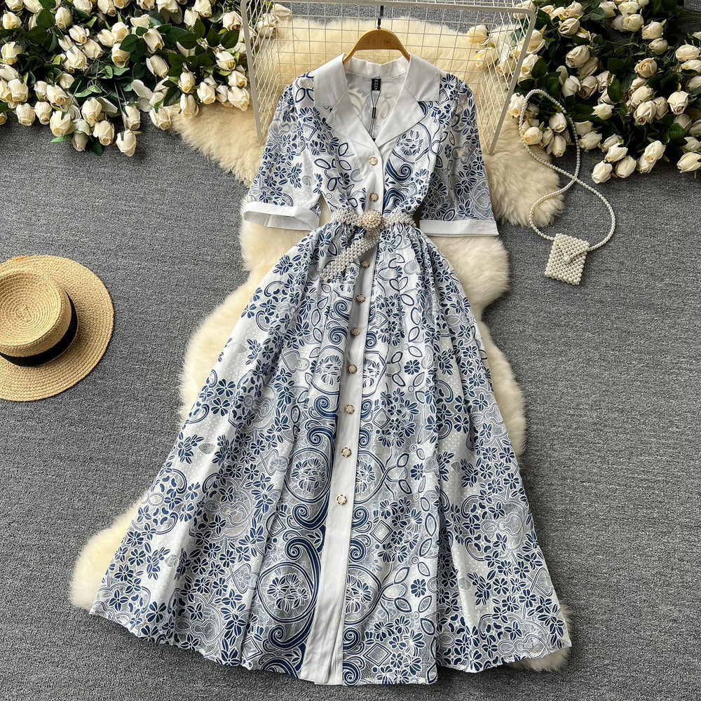 Cool wind classydressnew arrivalfrenchretroelegancelaceembroider waist long dress dress