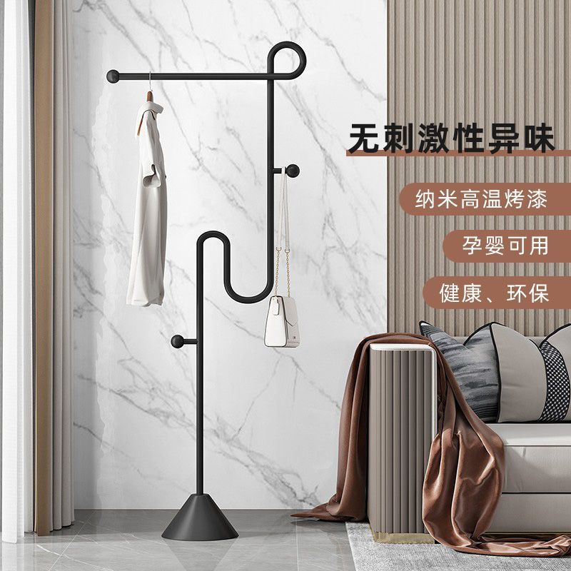Cream style floor-standing clothes hanger, high-end for home clothes storage display rack, entrance hall, living room, bedroom, entrance coat rack