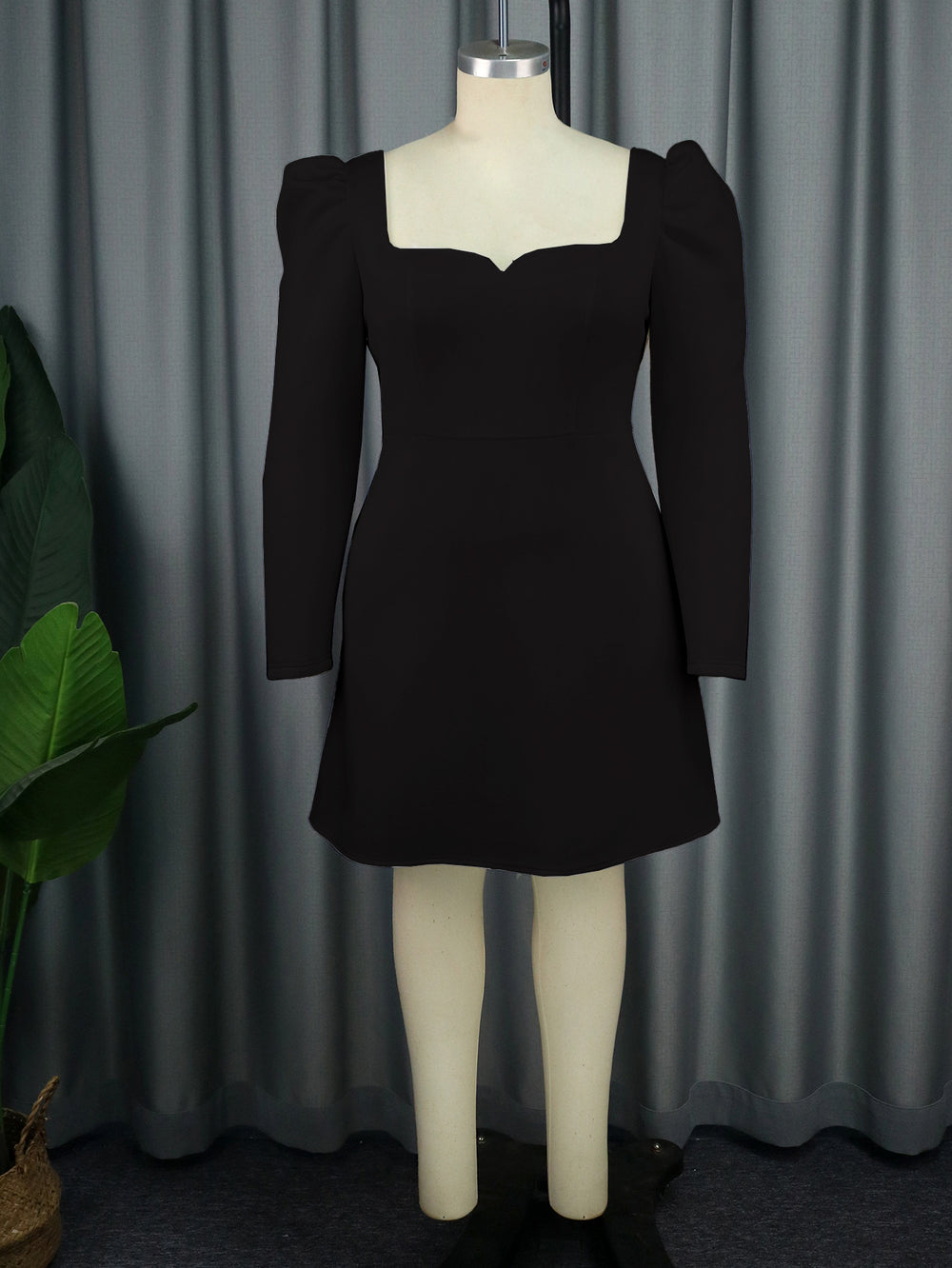 Am030924elegance square neck long sleeves dress banquet party backless bows dress dresses