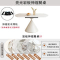 Luxury rock slab extendable dining table
