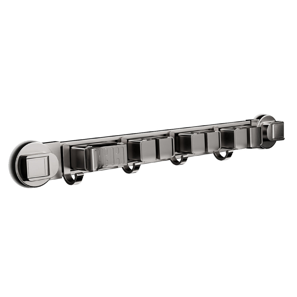 Suction cup mop clip bathroom wall hanging clip bathroom punch-free fixed hook buckle broom storage rack storage rack