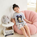 【matching family set】girls' graffiti cartoon pajamas - summer kids' short-sleeve two-piece set - baby loungewear - children's clothing