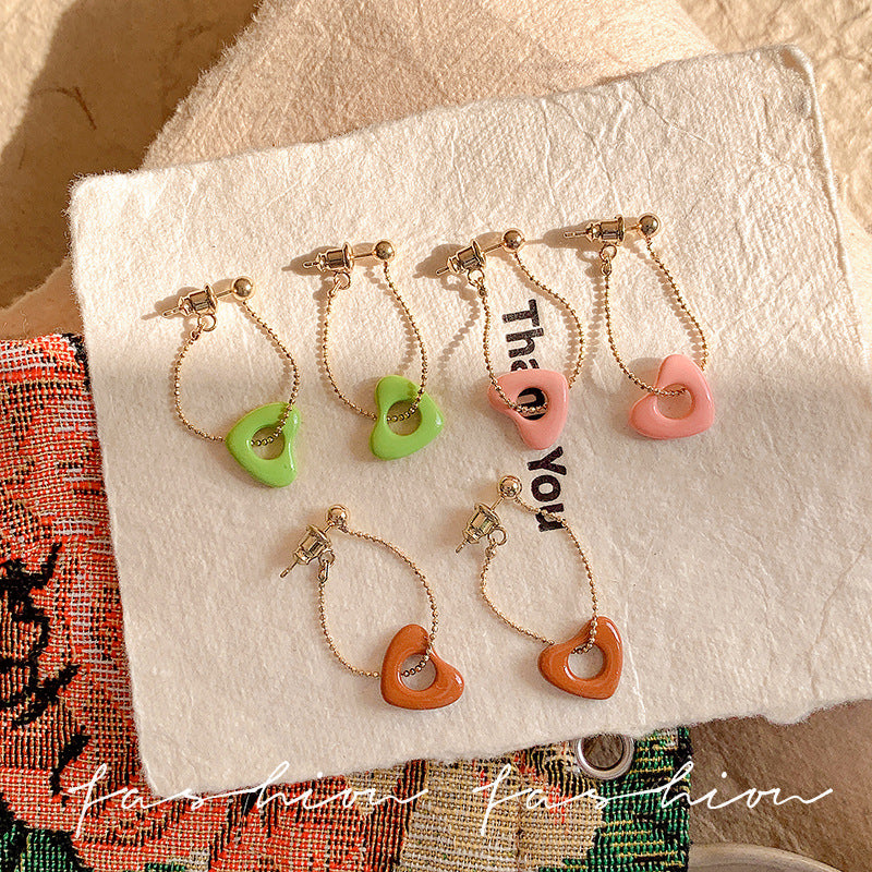 Simple retro red braided design stud earrings - women's exquisite and unique earrings, new arrival, flattering and high-end ear jewelry
