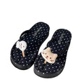 New 3.5cm platform wedge heel catfish flip-flops for women - summer beach anti-slip breathable thong sandals wholesale