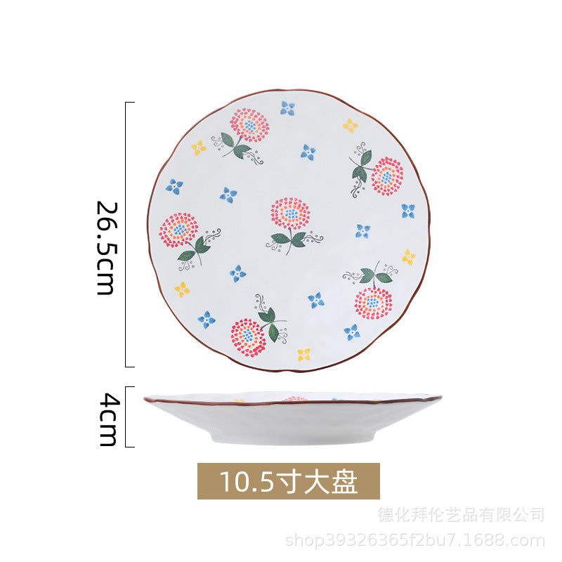 Nordic dinnerware set: creative ceramic bowls, dinner plates, and soup bowls for home use - minimalist underglaze ceramic tableware wholesale