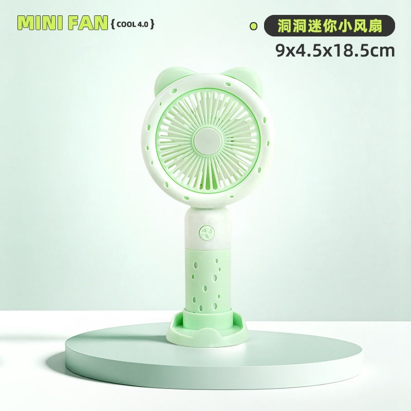 hot-selling handheld mini fan, featuring a cute floral cartoon design. usb powered, desktop mini portable fan, perfect for student gifts and wholesale