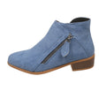 Export short boots  autumn winternew arrival cross-border pointed thick heel side zipper fashion style plus sizeboots