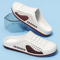 Men's summer new breathable mesh slides - slip-on, backless, casual beach sandals with trendy perforated design