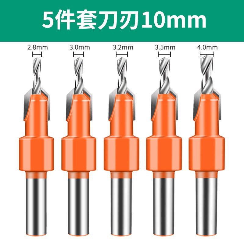 Baolian woodworking countersunk drill bit ladder drilling screw countersunk head drilling hole opener taper hole deep hole lead hole positioning