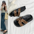 Women's summer sandals & slippers - new thick-soled leopard print h-strap comfortable non-slip foreign trade flip-flops