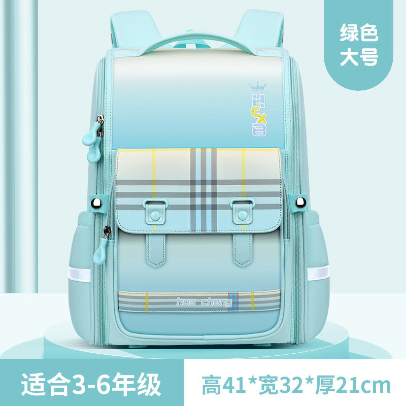 New primary school school bag for grades 1-6 Large capacity spine protection to reduce the burden Children's school bag Boys and girls backpack