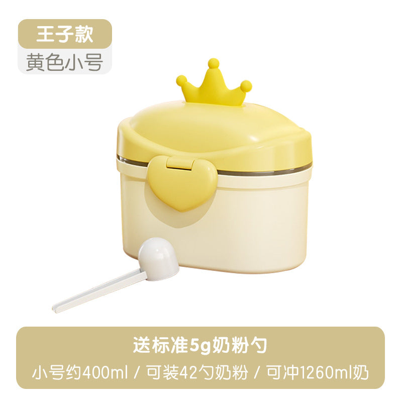 Baby formula box, portable food supplement rice noodle box, sealed jar, moisture-proof large storage tank, divided into grids