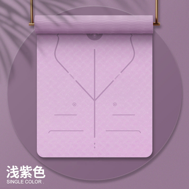 yoga mat shock-absorbing tpe thickened and widened 80cm non-slip silent sports fitness mat special dance mat