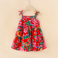 Fashionable baby girl northeast china floral summer new dress  summer collection spaghetti strap dress lightweight dropshipping princess dress