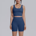 Sexy v-shaped back sports bra high waist hip lifting tight shorts suit quick-drying yoga clothes running fitness clothes