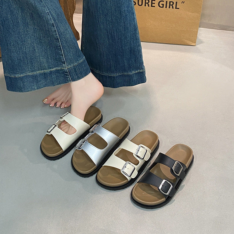 Women's summer sandals: stylish and versatile new beach shoes - high heel, platform, wedge, double buckle sandals