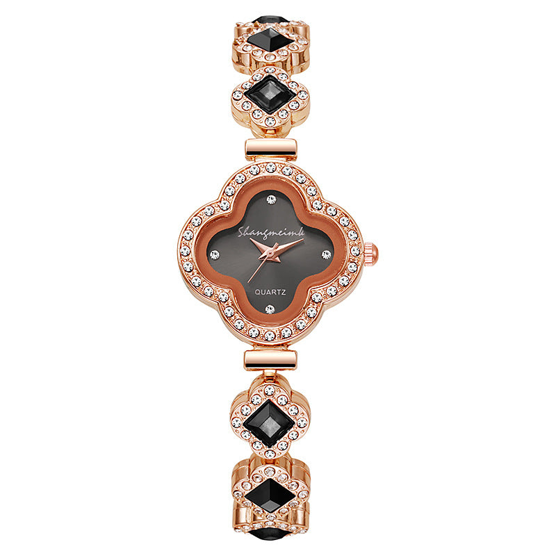 Live hot selling best sellingfashion four-leaf clover bracelet quartz watch emerald women's watch women's watch manufacturer wholesale