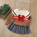 Kids' pullover sweater set -  autumn new collection - preppy style girls' two-piece sweater set