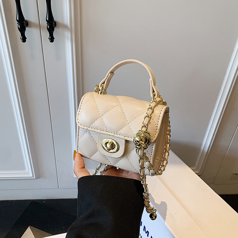 Foreign trade rhombus chain mini bag women's 2025 new high-end niche portable small square bag fashion messenger bag