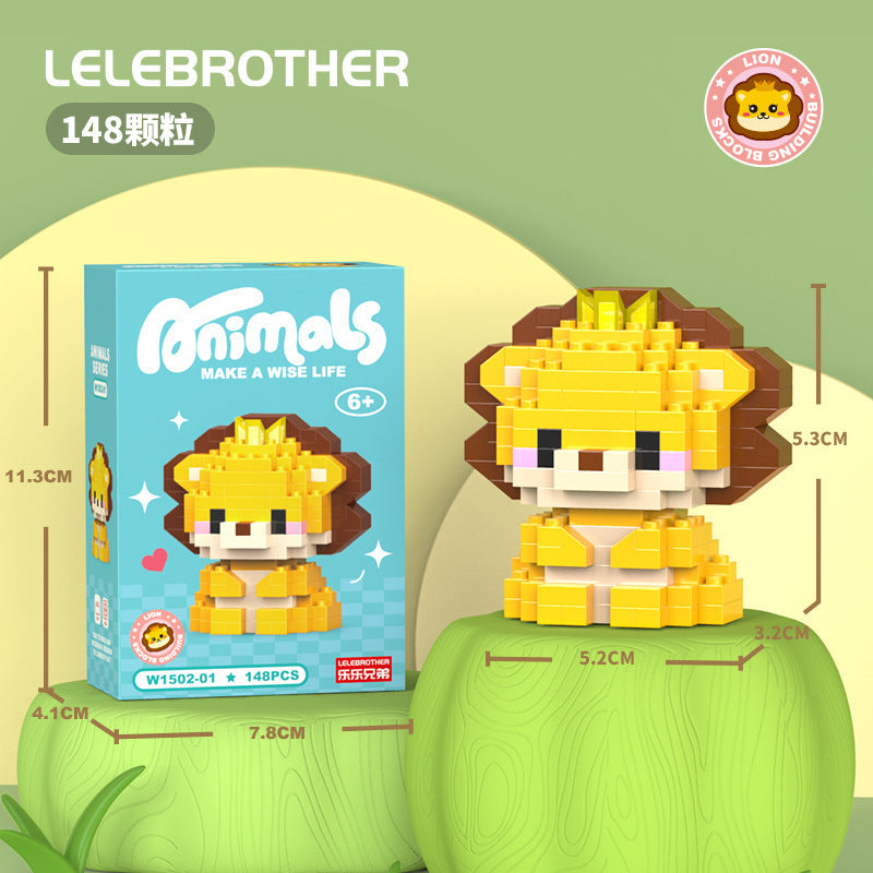 Compatible with lego animal friends series cartoon figurines, educational building blocks, children's bricks, street vendor toys, wholesale gifts