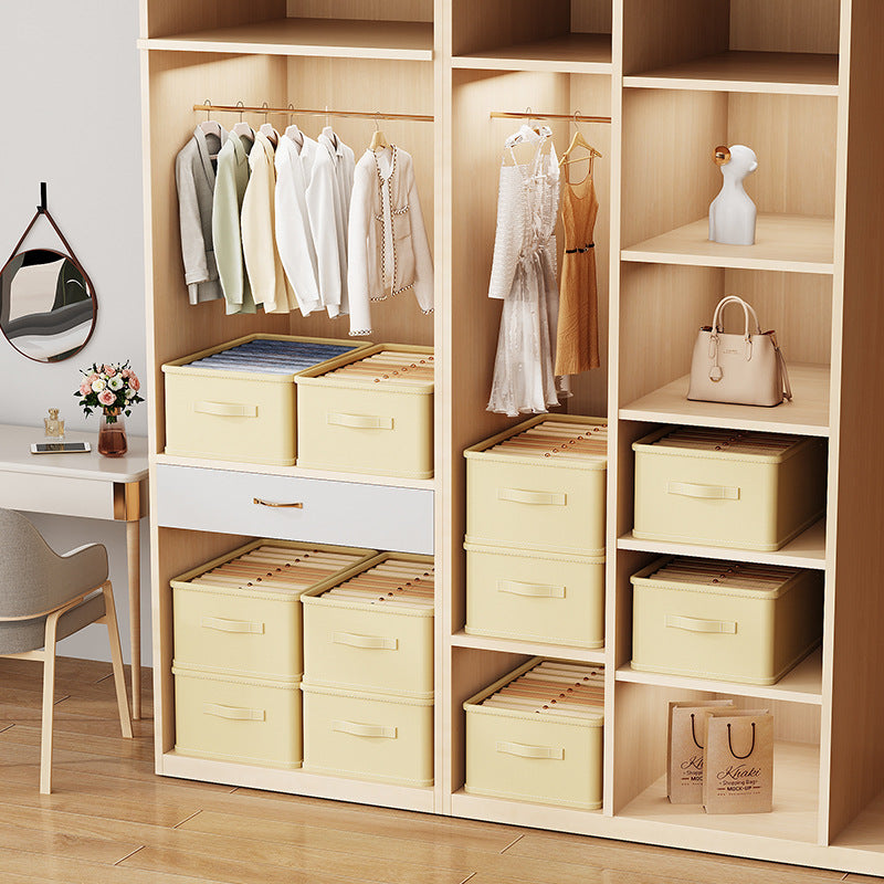 Pants storage box, wardrobe layering artifact, household clothes clothing fabric finishing basket, storage box folding