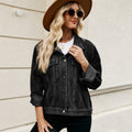 Fashionexport cross-border women's clothing  new arrival silm washed short denim jacket outweartops trendy