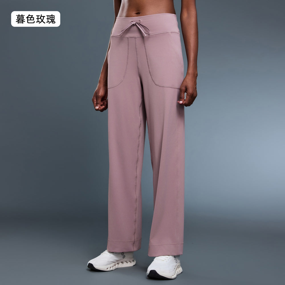 New breathable loose fit wide leg pants with large pockets - women's activewear yoga pants - casual long pants dl336