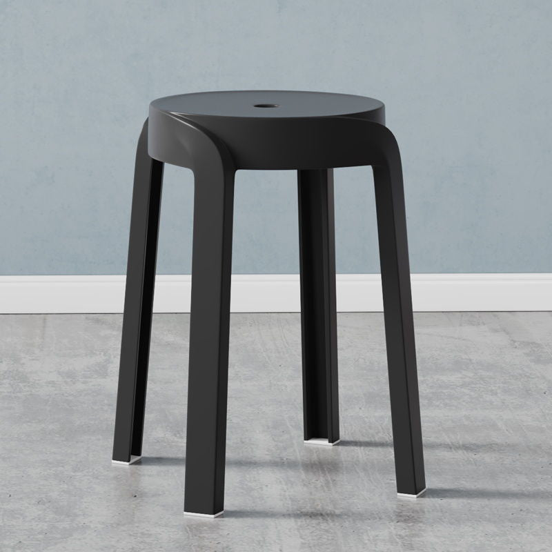 Influencer-approved fashionable plastic stool - thickened, stackable, round stool for home use - nordic dining stool - minimalist creative windmill stool - wholesale
