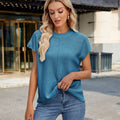 fashion  new arrival women's summer round neck short-sleeved sweatercasualsweaterknitting vest pullover shirt