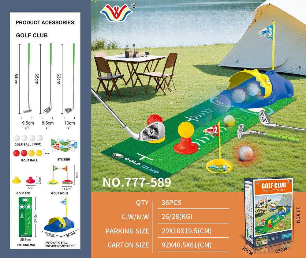New kids' electric golf returner - mini golf training set for early childhood education and development (kindergarten)