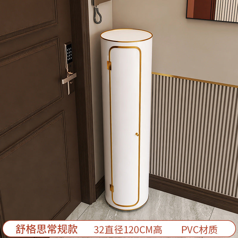 Rotating shoe cabinet household door 2025 new entry entrance entrance steel round multi-layer disinfection shoe rack