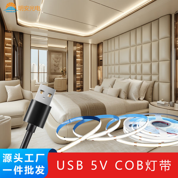 Direct supply 5vusb flexible light strip, performance clothing power bank decorative light strip, dimmable decorative painting background light
