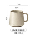 Japanese-style stoneware mug - ceramic drinking cup for water, milk, coffee - stylish breakfast mug for home or office - teacup