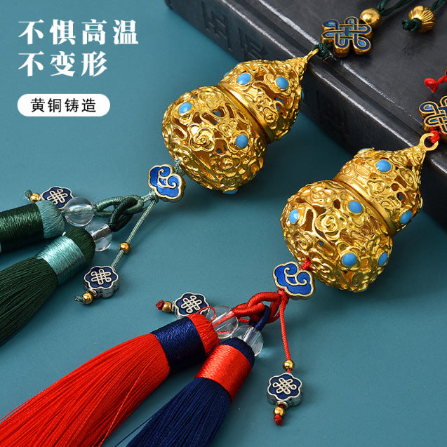 Car pendant car pendant retrocut out gourd car interior decoration car hanging ping an double tassel chinese style pendant