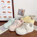 Girls' white sneakers - princess style, chunky sole,  autumn new collection, dopamine fashion