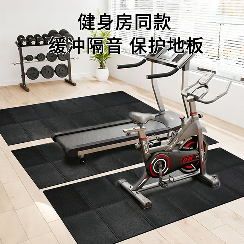 Amazon treadmill shock absorption mat, high-density pvc training folding mat, 6mm equipment silent durable protective pad