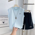 【ice silk quick-dry】kids' summer new arrival: lightweight, breathable, cool & comfortable athletic set for mid-to-large children