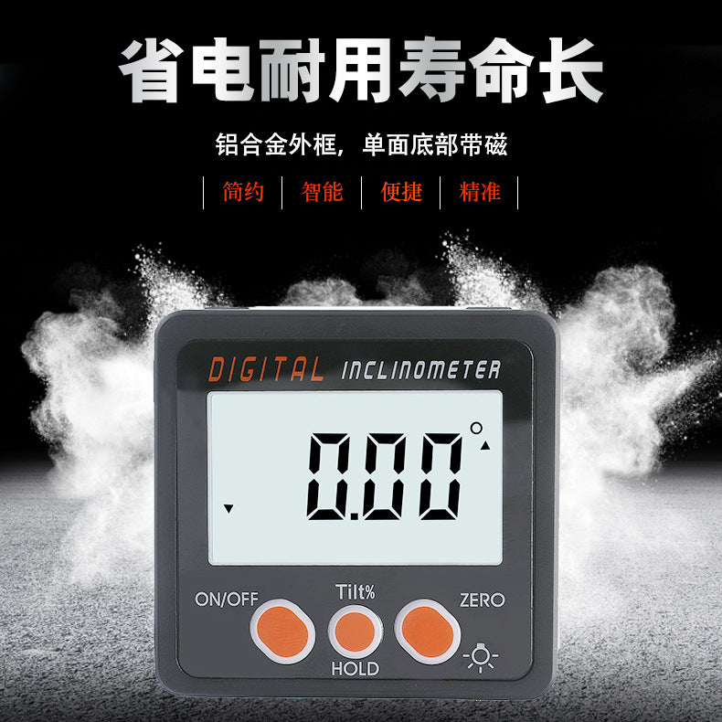 JAVIER Digital Display Inclination Box 4 * 90 Degree Digital Display Angle Meter Inclination Meter Slope Meter Protractor Level Meter