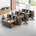 Saint li casual staff desk and chair combination modern office financial table screen card slot