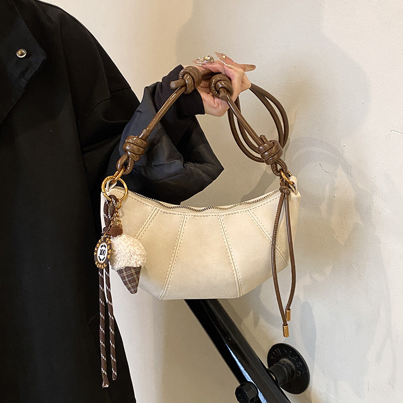 Retro casual dumpling bag women 2025 new autumn trend versatile shoulder bag niche fashion versatile messenger bag