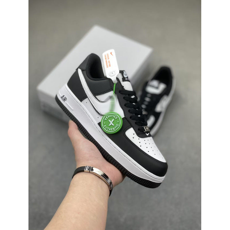 Putian high version air force one af1 white shoes wheat color pure original version black warrior men's shoes black sneakers