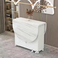 Oval (white cabinet + imitation white marble pattern)