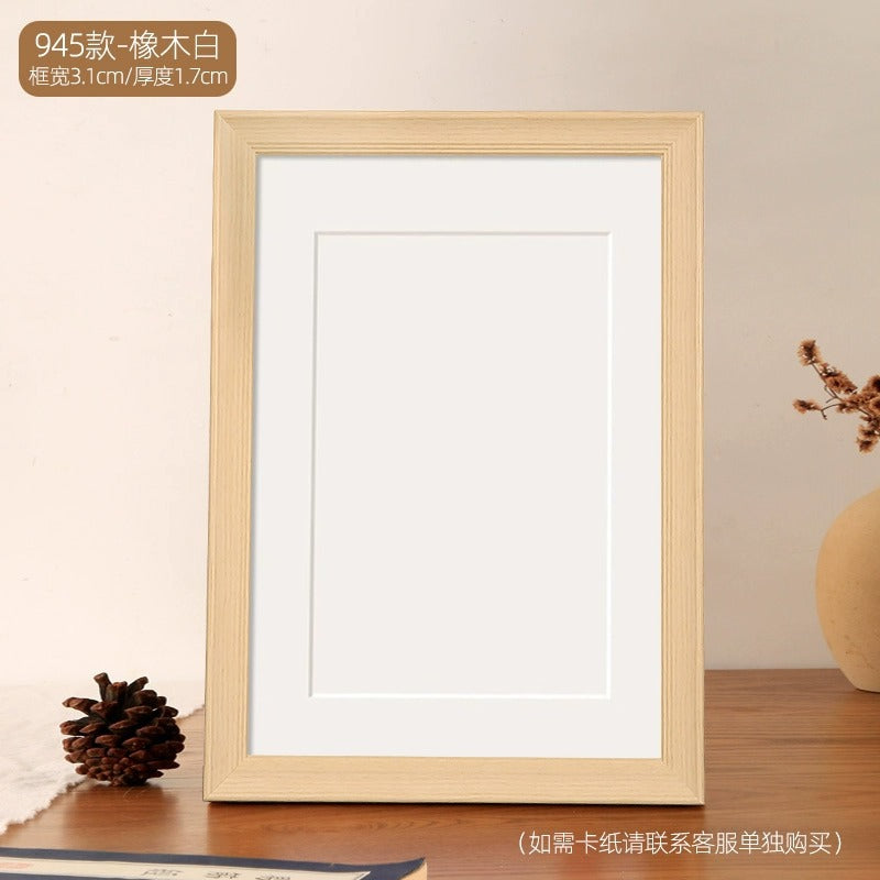 Photo frame empty frame A3a4 desktop table setting calligraphy and painting calligraphy picture frame mounted four 4K open 8 puzzle outer frame wall hanging DIY