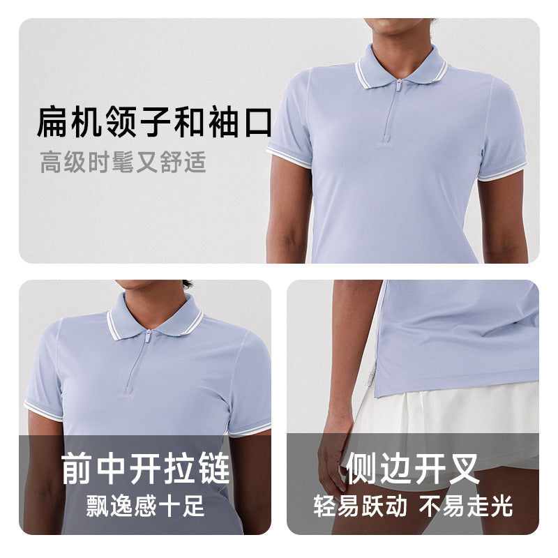 Spring/summer new polo shirt - short sleeve casual golf tennis top - antibacterial, moisture-wicking, quick-drying t-shirt