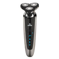 Floating head electric shaver with digital display, full body washable, 3-in-1 rechargeable razor